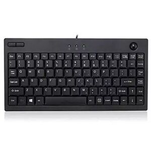 Adesso AKB-310UB - Mini Trackball USB Keyboard, Black